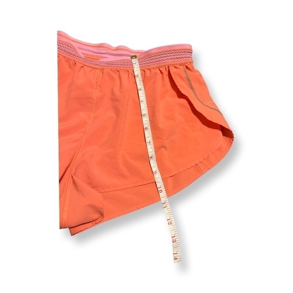 Lululemon Orange Women’s Shorts Size 8 Running With Pink Lace Detail. - Picture 7 of 12